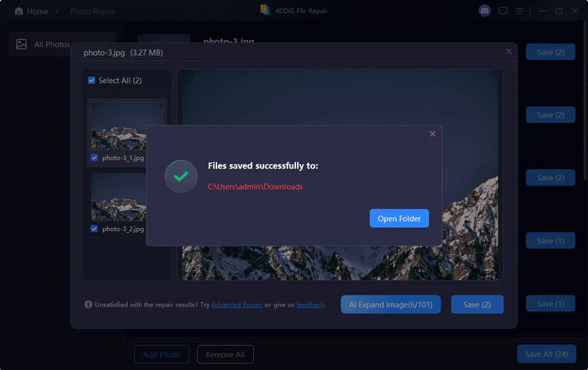 4DDiG Photo Repair usage step 3