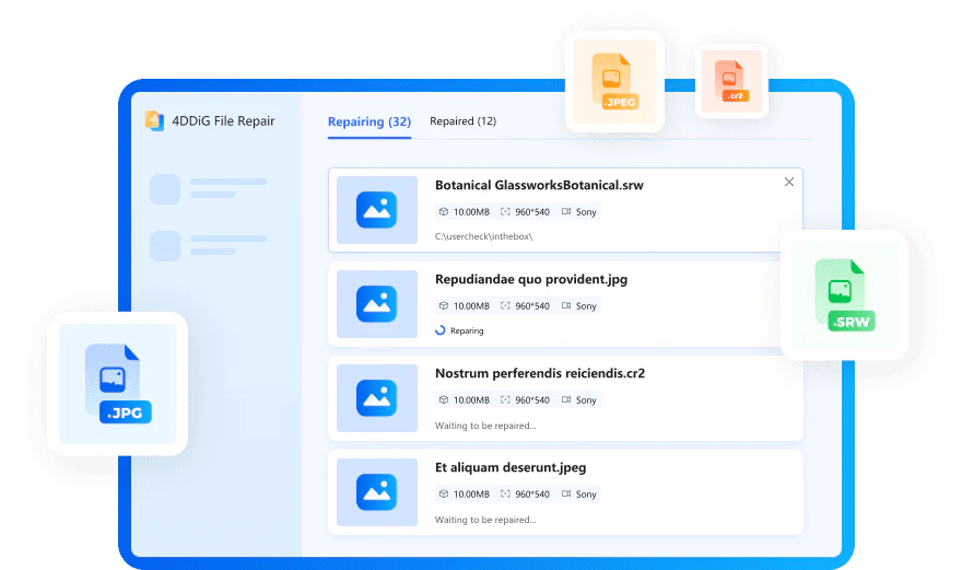 4DDiG Photo Repair user scenario image