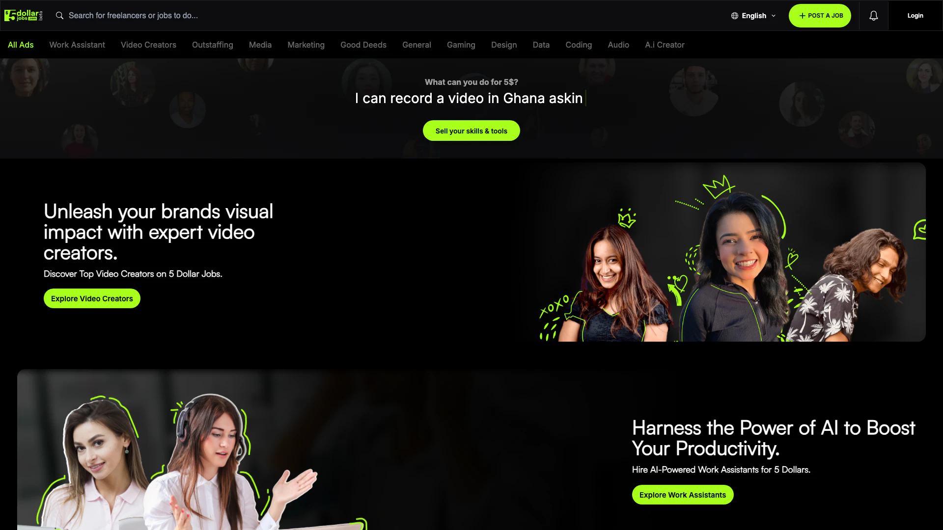 5dollarjobs screenshot