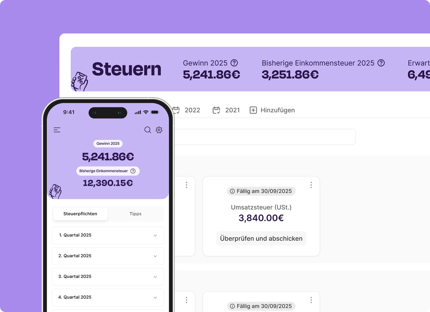 Accountable app interface overview