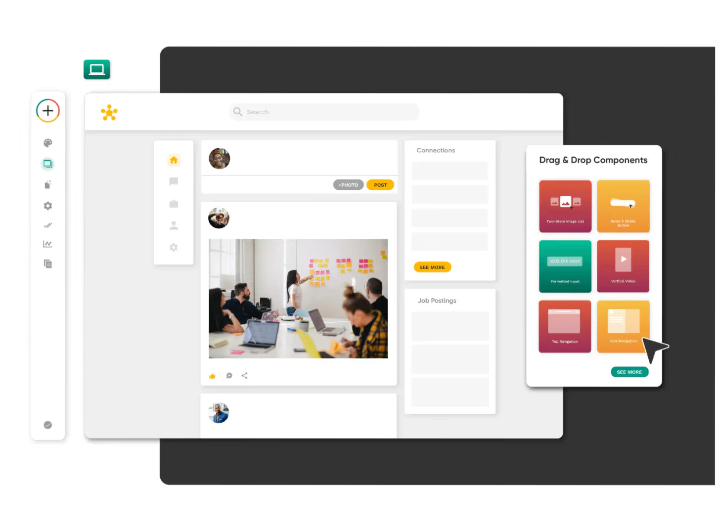 Adalo app builder interface overview