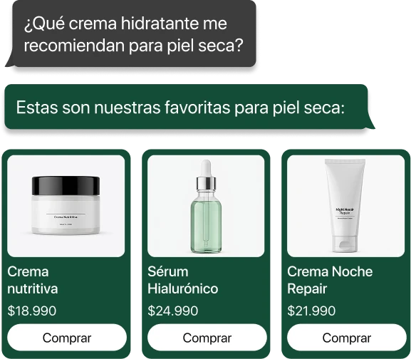 Adereso product recommendation feature demonstration
