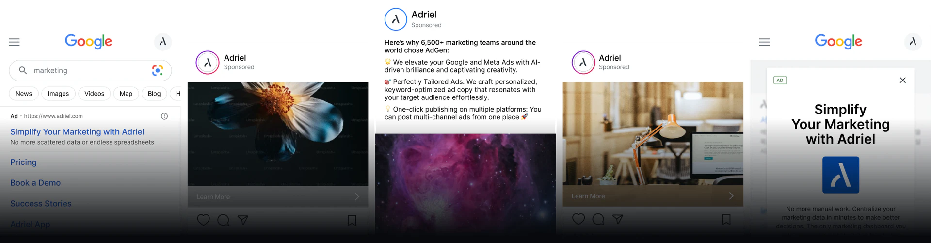 Adgenai ad creative demonstration