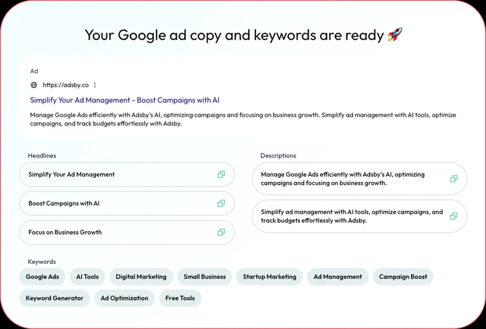Adsby use case example