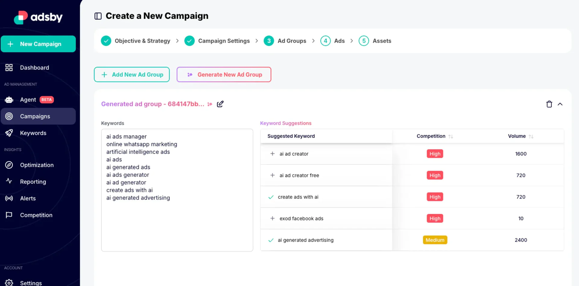 Adsby product overview and interface