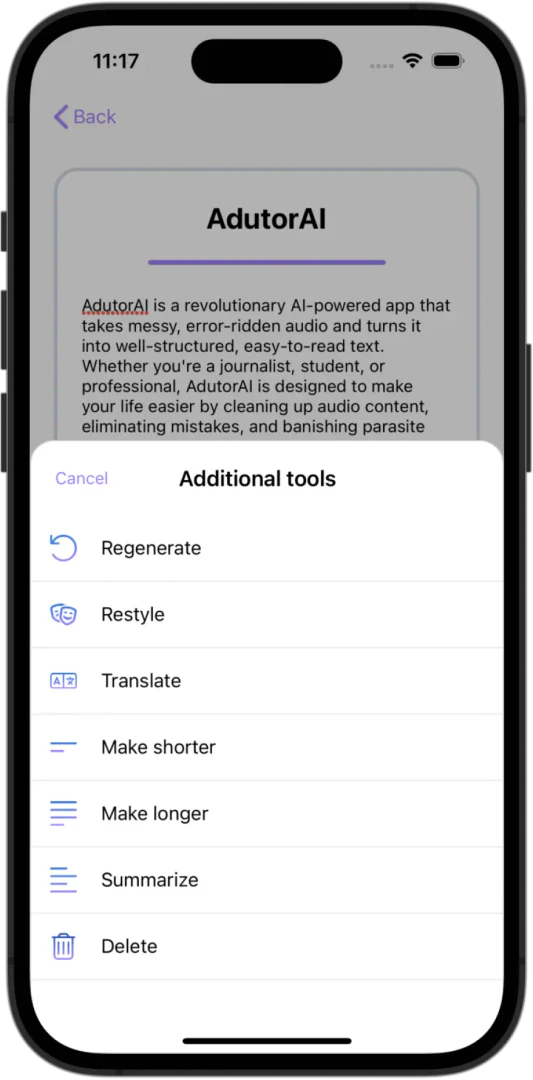 Adutorai feature demonstration image
