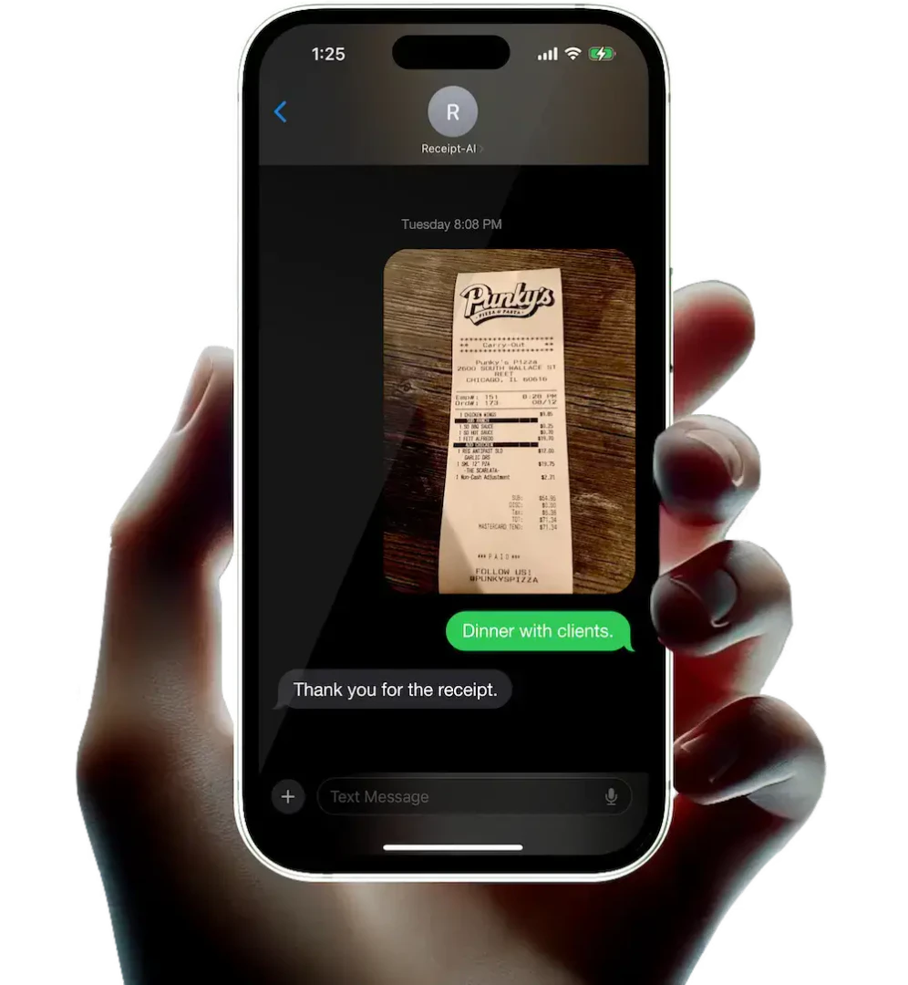 AI Accounting receipt intelligence feature demonstration