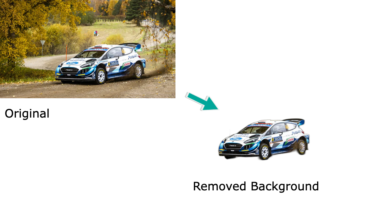AI Background Remover background removal example