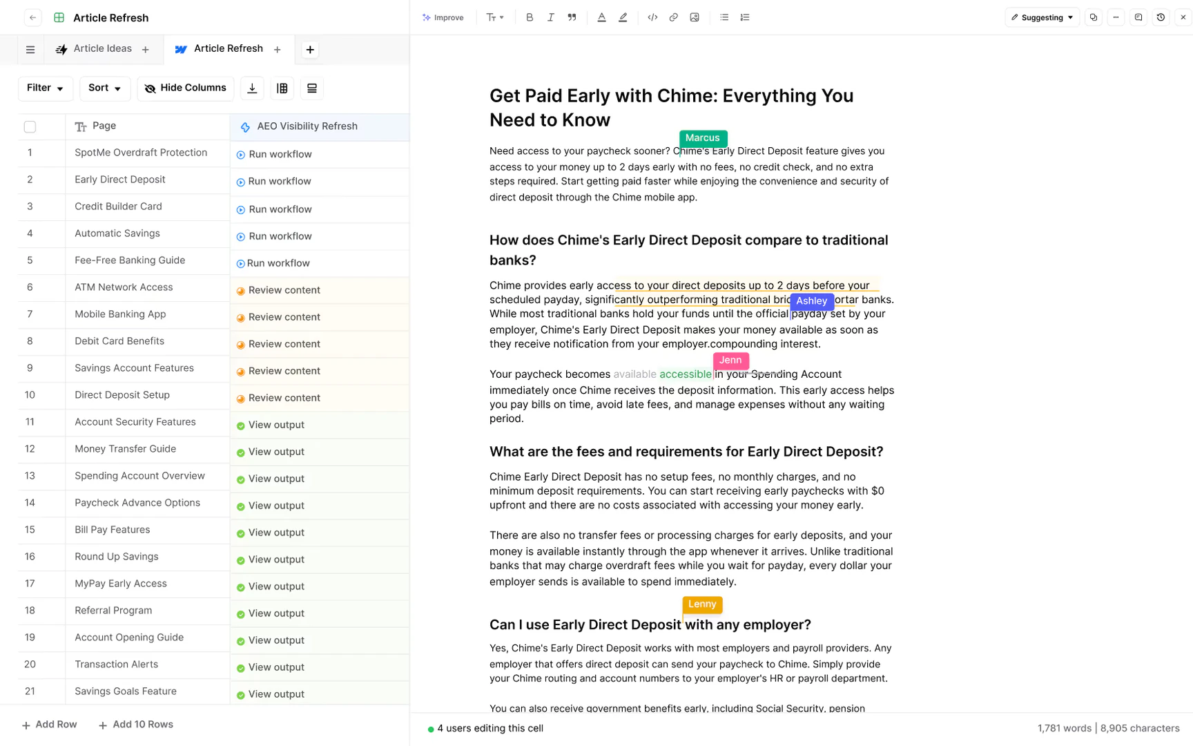 AirOps platform action feature demonstration