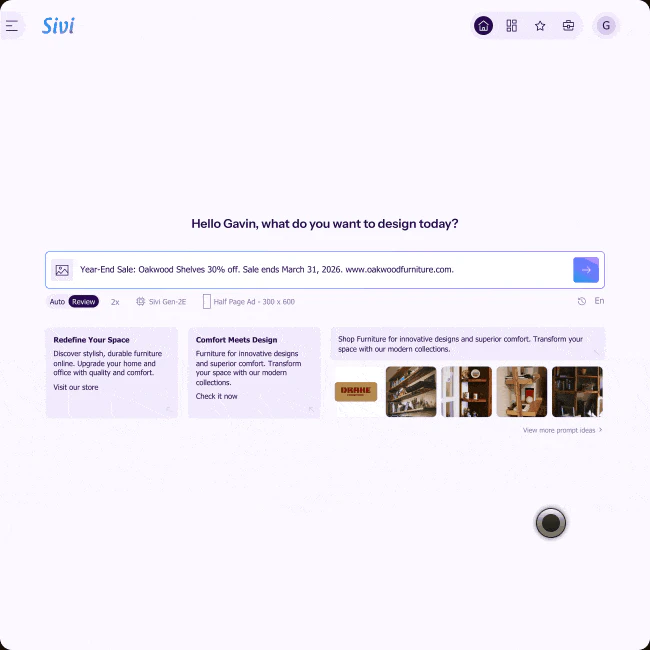 AI Design Generator generating designs