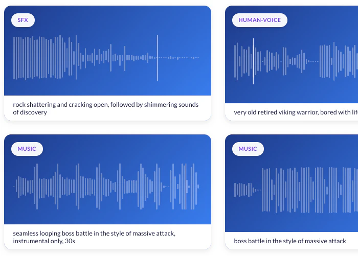 AI Game Generator audio generation feature demonstration