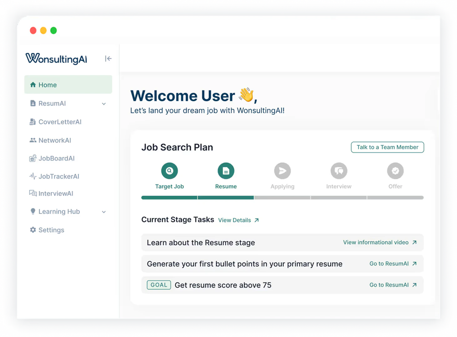 WonsultingAI feature demonstration