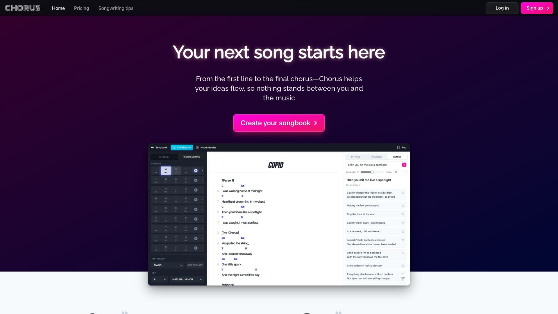 AI Lyrics Generator screenshot