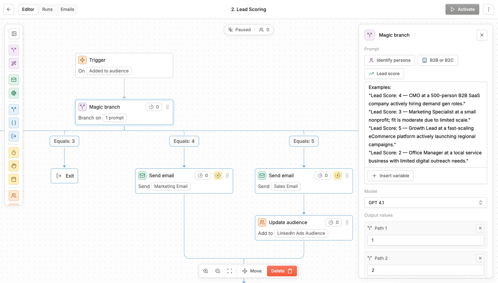AI Marketing lead scoring use case