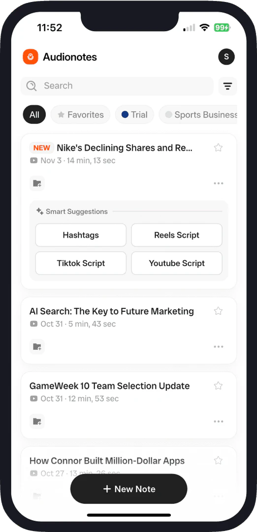 AI Note Taker features demonstration