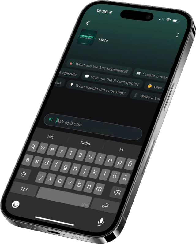 AI Podcast chat with episodes feature demonstration