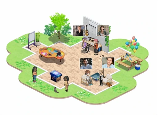 SoWork virtual office environment for remote teams