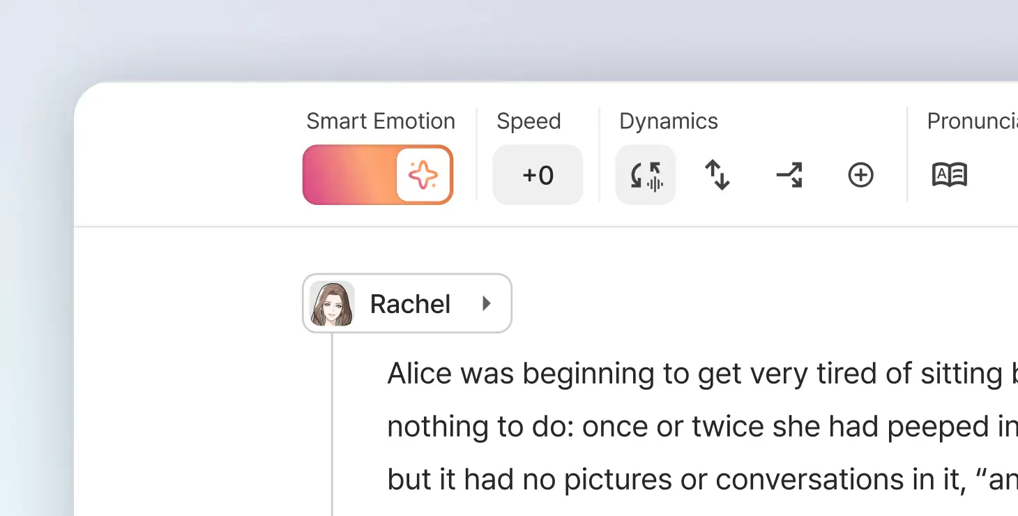 AI Voice Generator Smart Emotion feature demonstration