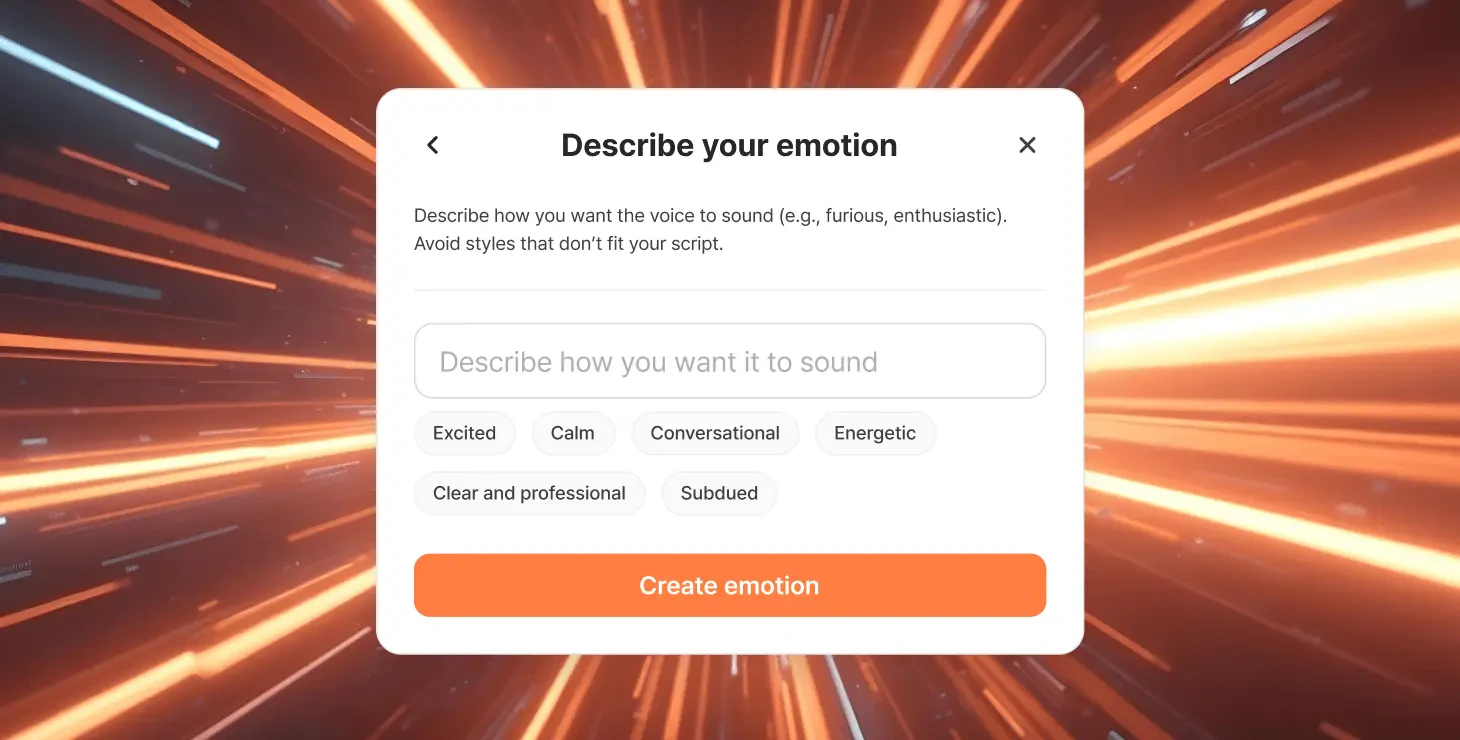 AI Voice Generator personalized voice settings
