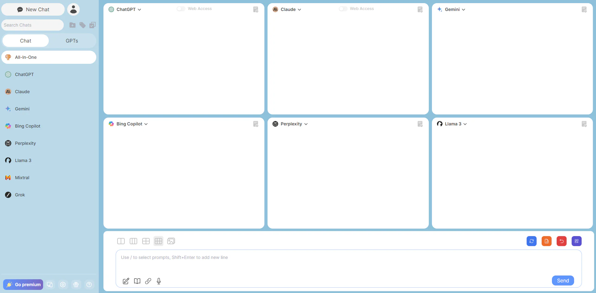 AIChatOne main interface