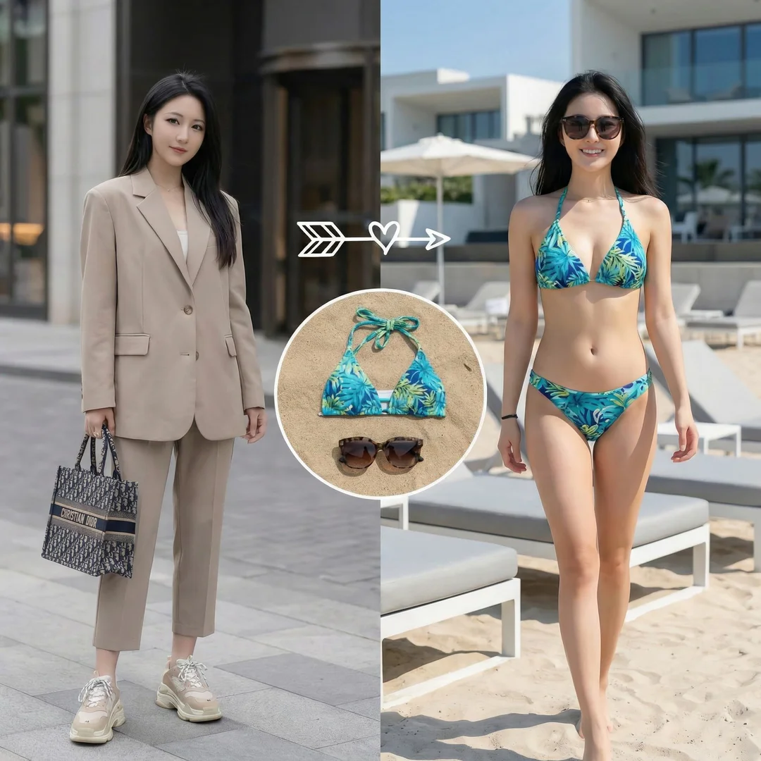 AI Clothes Changer swimwear style example