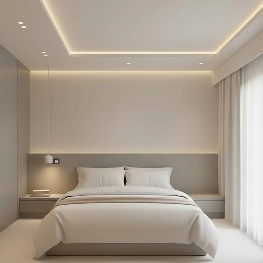Aihomedesign user scenario image showing a minimalist bedroom design