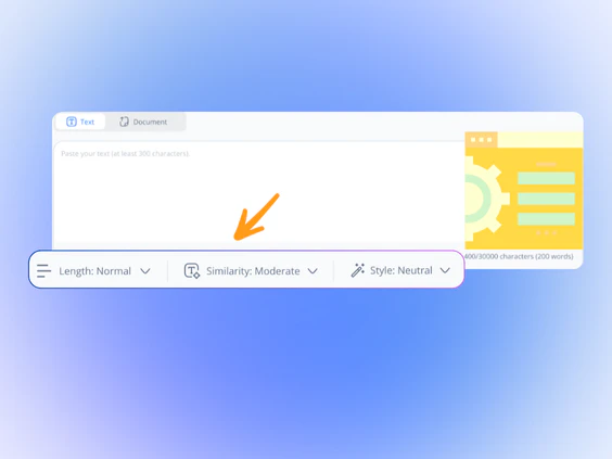 AIHumanizer usage step screenshot for customizing humanize style