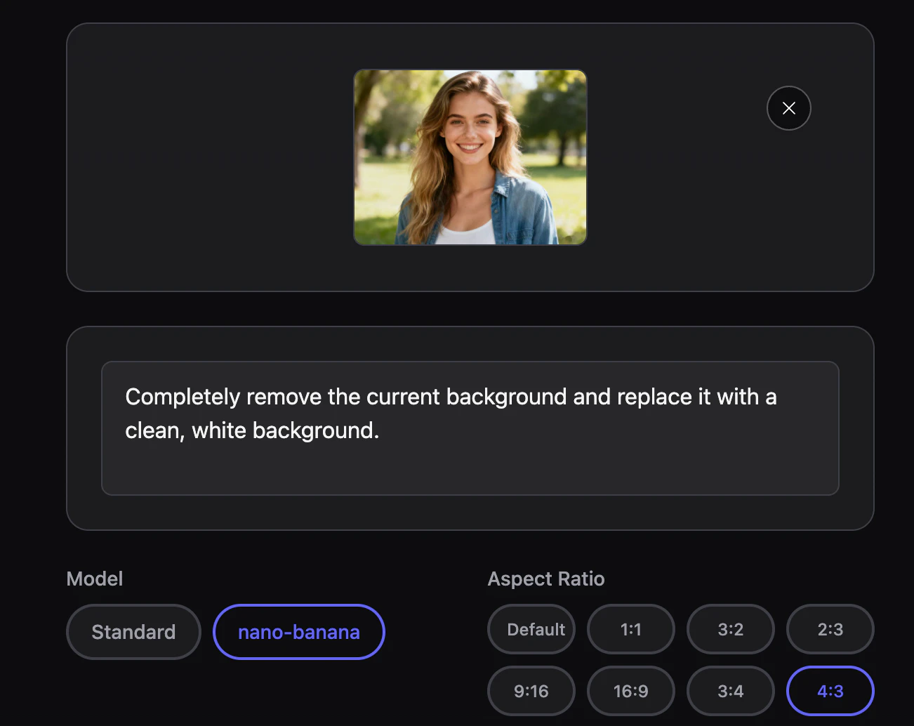 Text prompt area for Aiimagetoimage usage