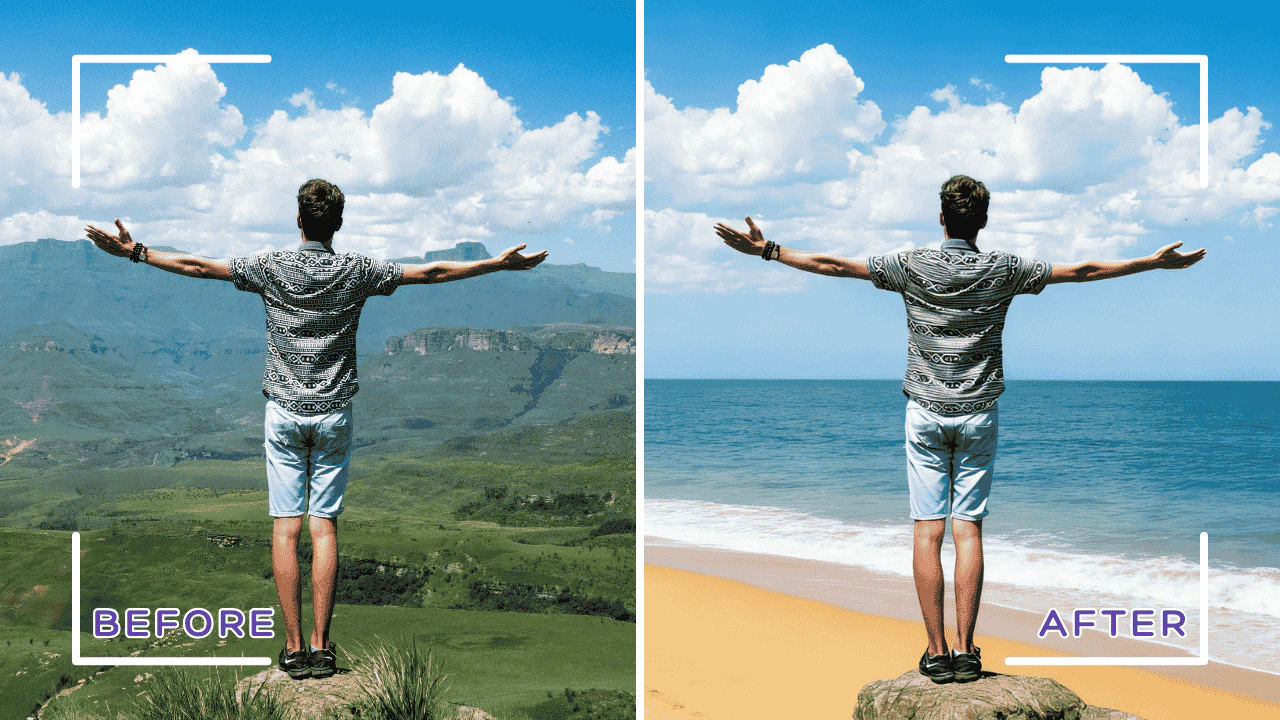 Changing photo backgrounds using Aiimagetoimage