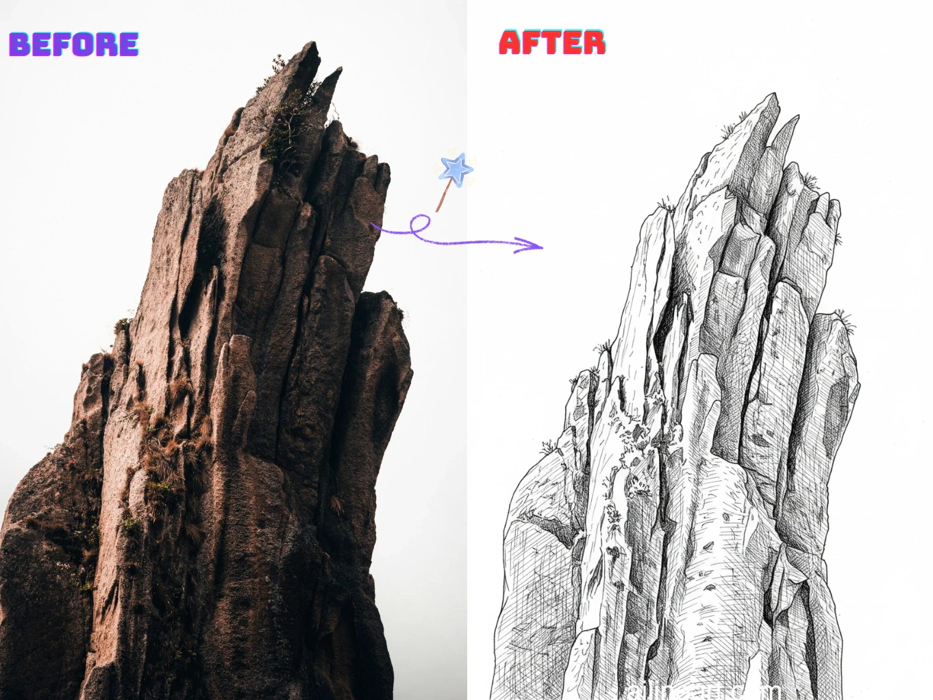 Image to Line Art feature demonstration