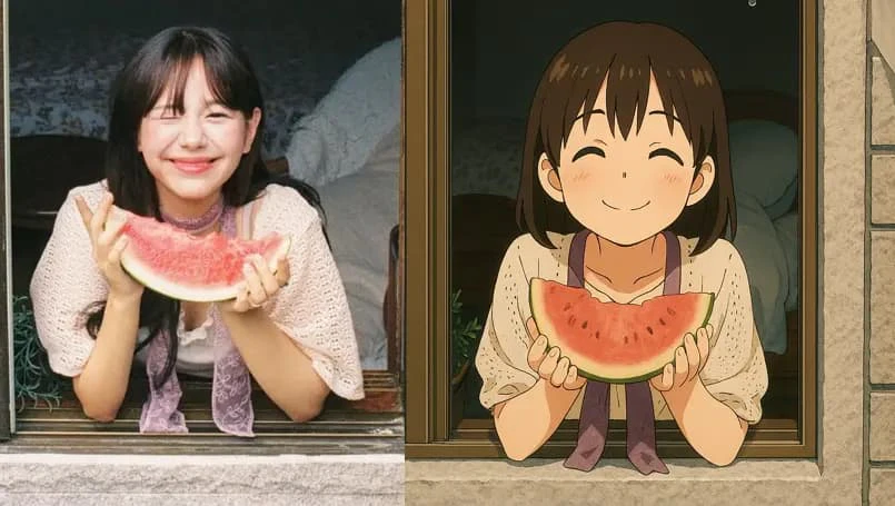 Aimage AI Studio Ghibli AI transformation example