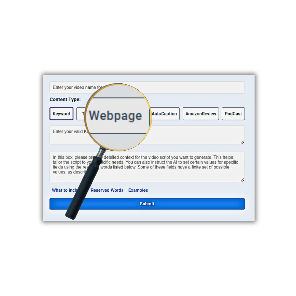 AIMagicStudio turn webpage to video feature