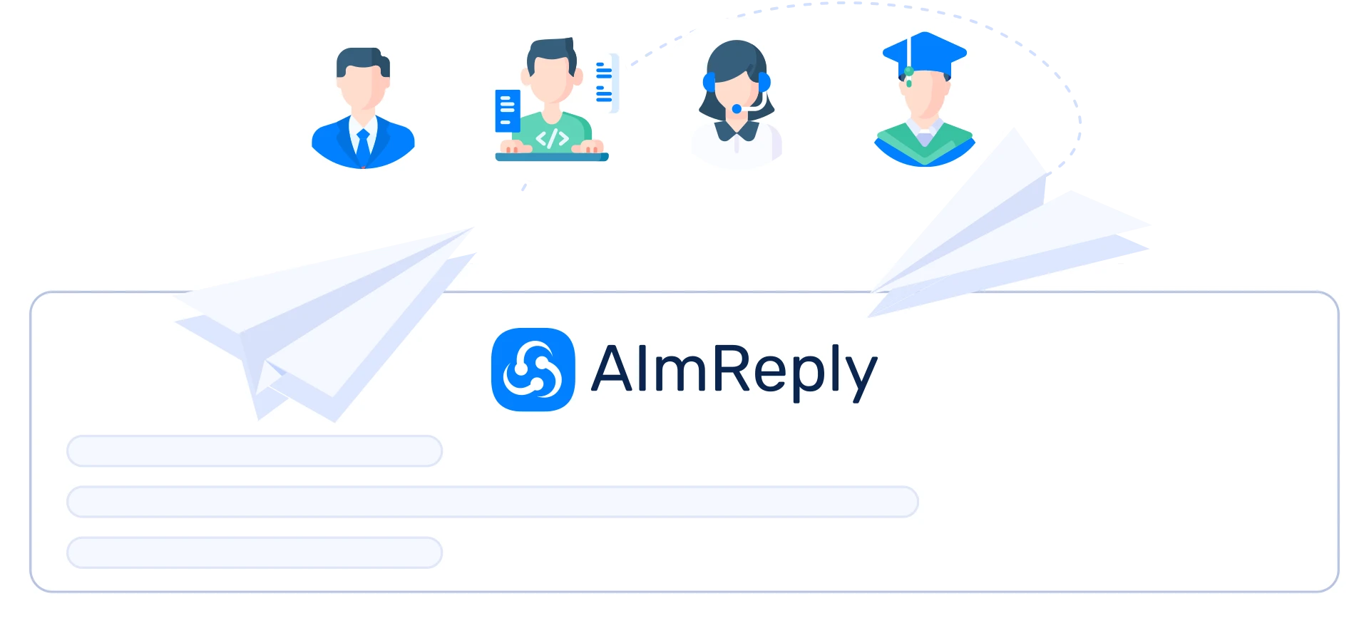 AImReply user scenario showing diverse users