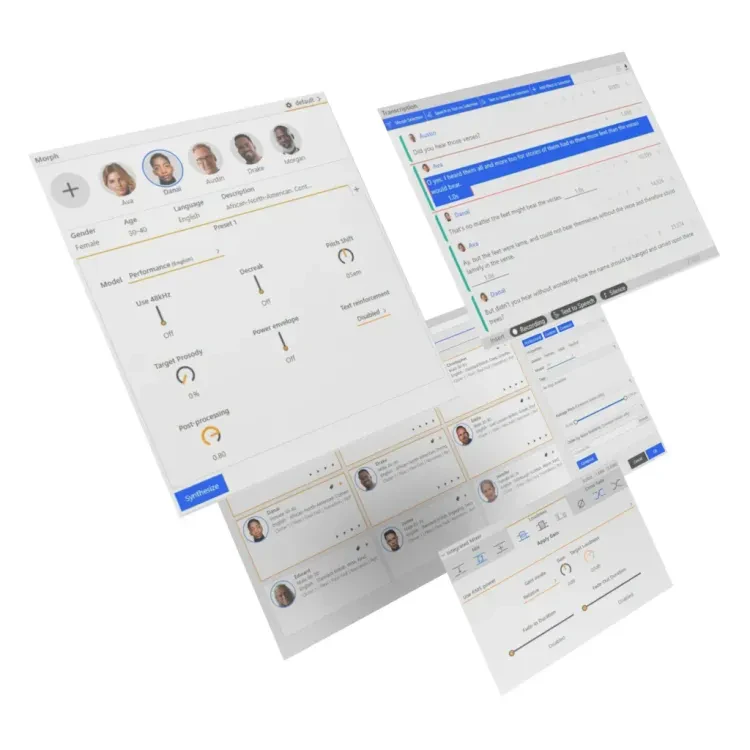 Altered Studio voice editor interface for editing voice recordings