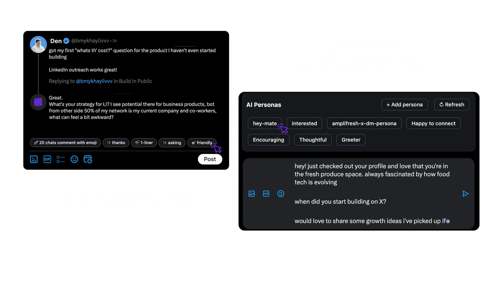 Amplifresh product interface overview