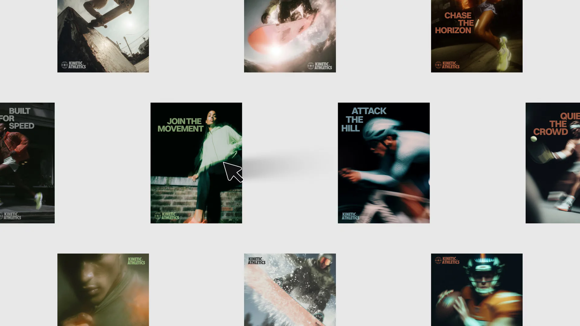 Annnimate showcasing Infinite Draggable Grid animation feature