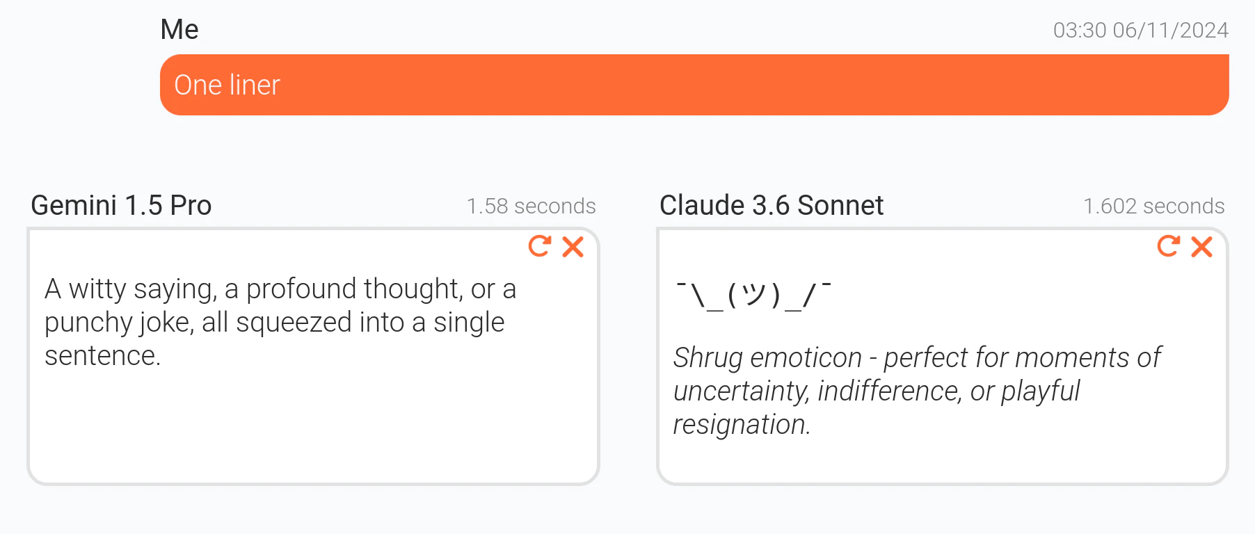 AnyModel side-by-side comparison feature