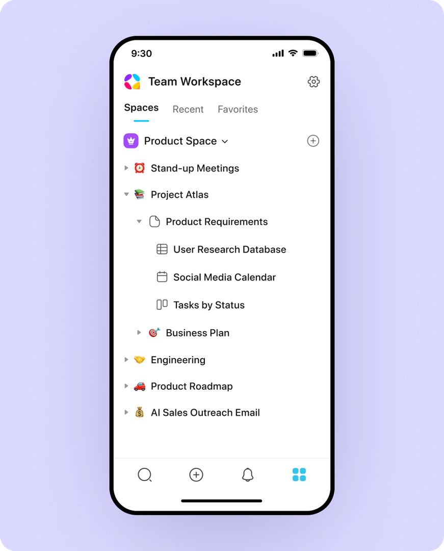AppFlowy mobile view use case example
