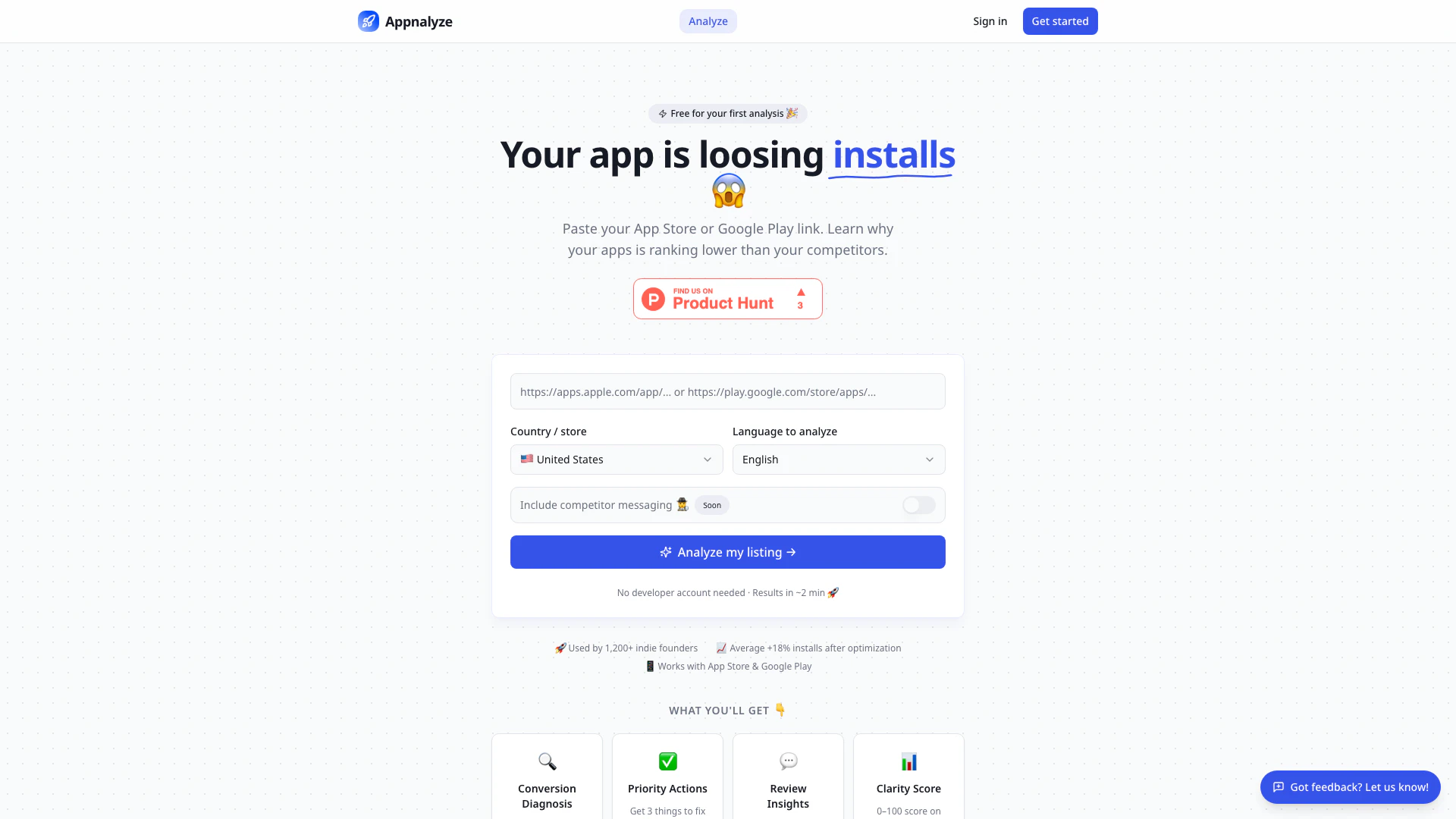 Appnalyze screenshot