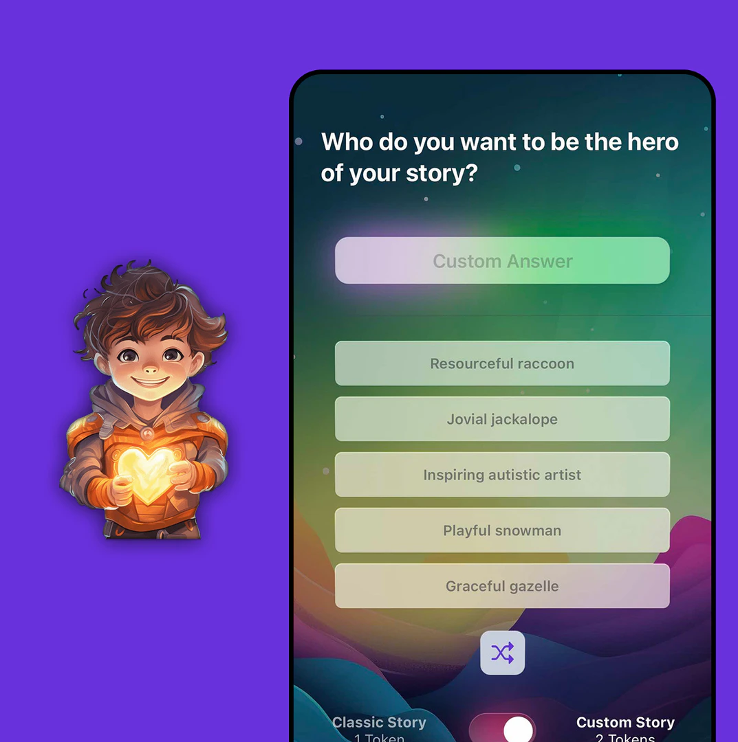 Artemis AI Bedtime Stories usage step 2