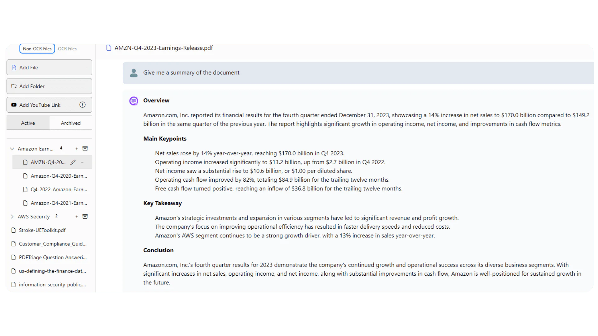 AskDocs feature demonstration