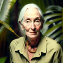 AskTheEvercel application scenario with Jane Goodall