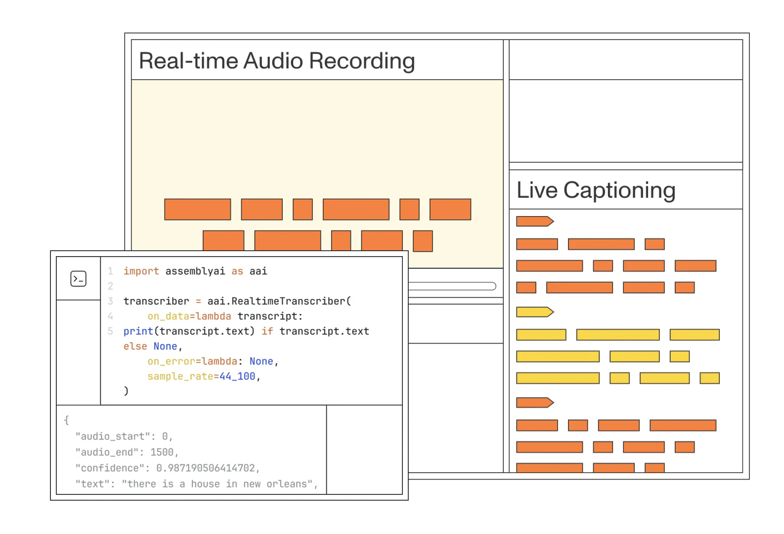 AssemblyAI streaming speech-to-text interface