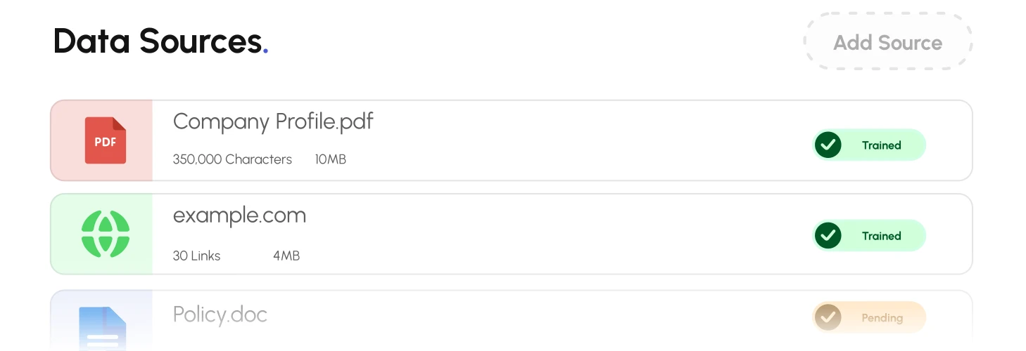 AssistLoop.ai data training feature demonstration