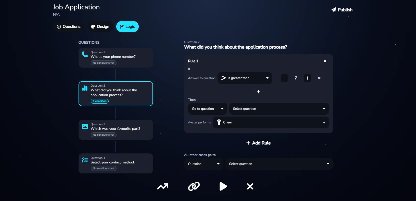 AstroForms branching logic editor
