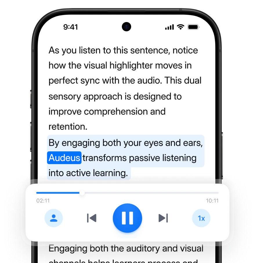 Audeus Android app user scenario image