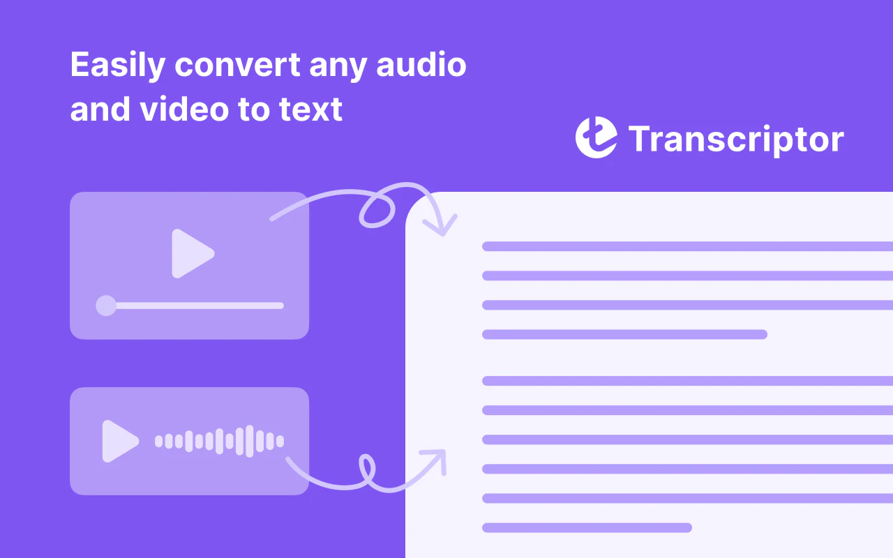 Audio Transkriptor Audio - Chrome-Erweiterung website screenshot showing Audio SpeechScribe wandelt Audio aus ver... interface and features