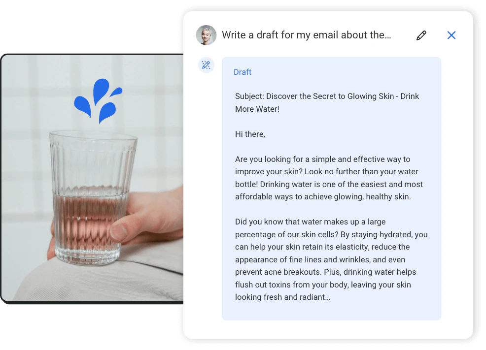 AWeber AI email draft example