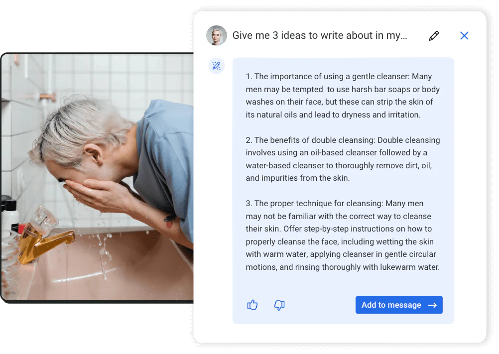 AWeber user scenario for generating email ideas