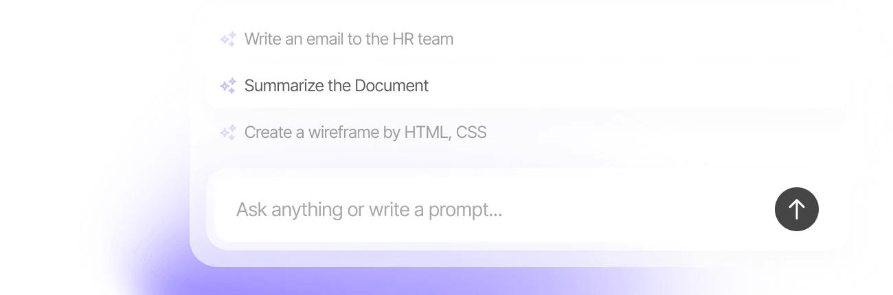 Aymo AI preset prompts for tasks feature